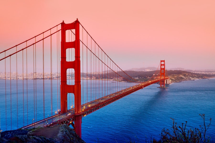 Puente Golden Gate, San Francisco |  12 lugares para tomar fotografías más populares |  bayas de cerebro