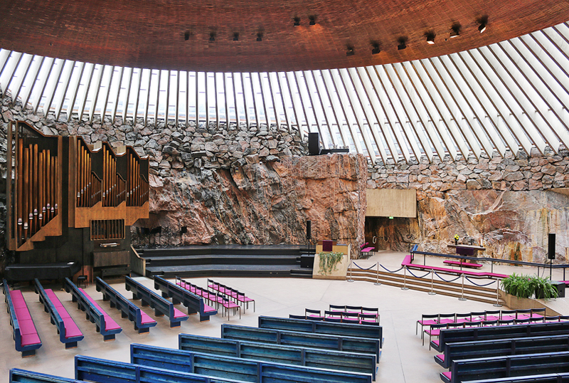 Iglesia Temppeliaukio, Helsinki |:  17 iglesias rupestres increíblemente hermosas en todo el mundo |  bayas de cerebro