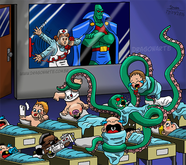 Marciano Jr. |:  ¿Y si los superhéroes de Marvel y DC tuvieran hijos?  bayas de cerebro