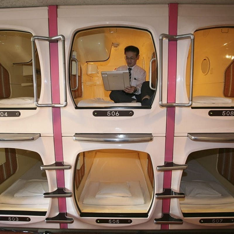 Hoteles cápsula |:  8 locas técnicas japonesas cotidianas que te harán desear vivir en Japón |  bayas de cerebro