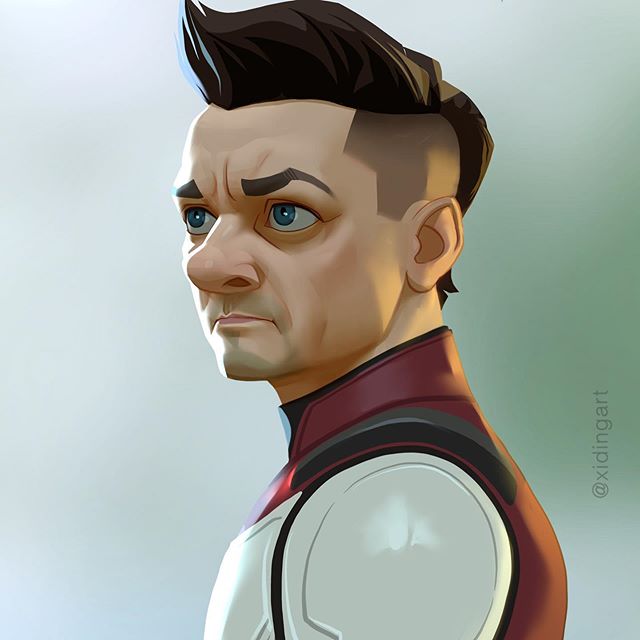 ojo de halcón  23 héroes de Marvel reinventados por Xi Ding |:  bayas de cerebro