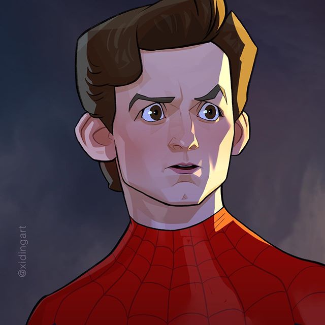 hombre araña |:  23 héroes de Marvel reinventados por Xi Ding |:  bayas de cerebro