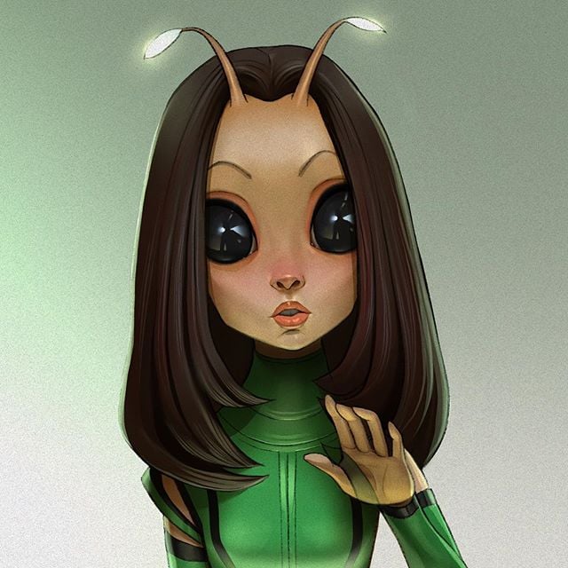 Mantis |:  23 héroes de Marvel reinventados por Xi Ding |:  bayas de cerebro
