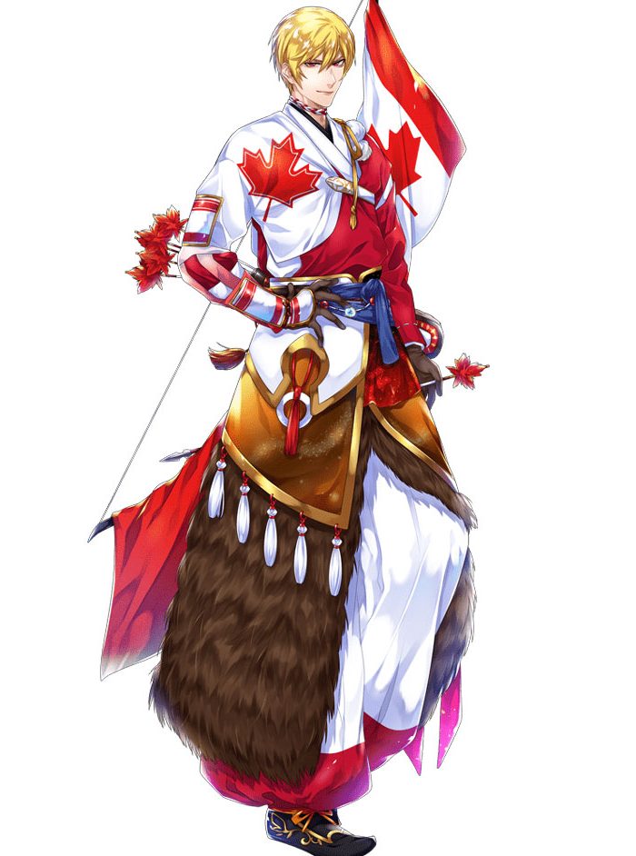 Canadá y su bandera como un personaje de anime |  Barreras cerebrales