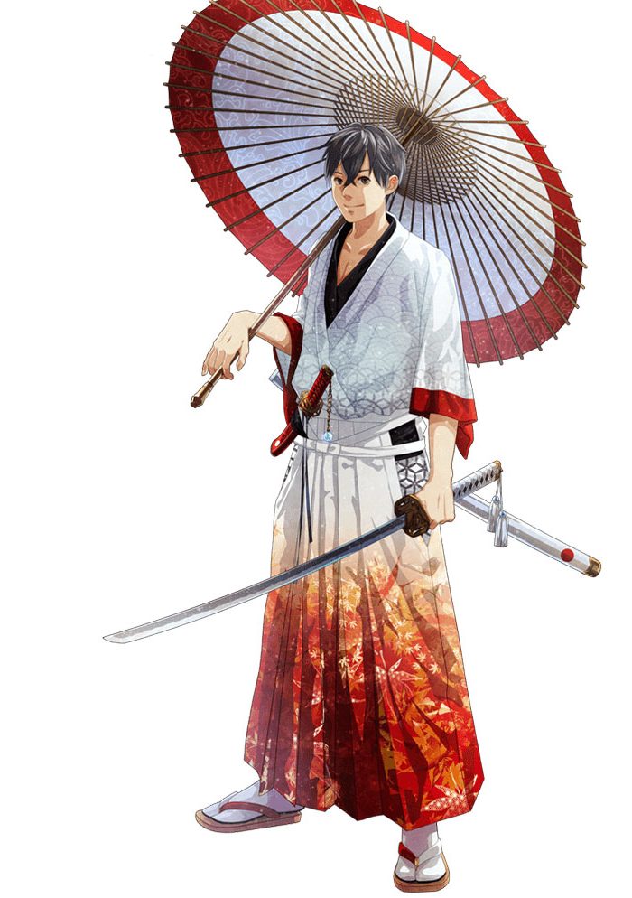 Japón y su bandera como un personaje de anime.  Barreras cerebrales